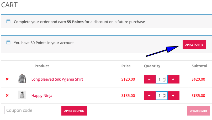 How to use / redeem reward points?