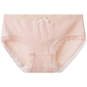 Antibacterial Mid Rise Cotton Panties with Lace