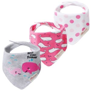 Girls' Baby Bib 3 PC Set - A-15