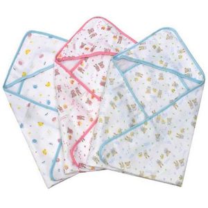 Hooded Muslin Baby Bath Towel / Blanket