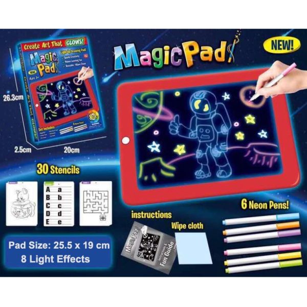 LED Glowing Magic Pad, Drawing / Painting Board - Educational Toy for Kids - Image 3