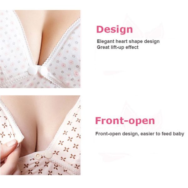 Cotton Maternity Nursing Bra - Front Open Design