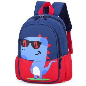 Pre-School Bag, Dinosaur Glasses Red