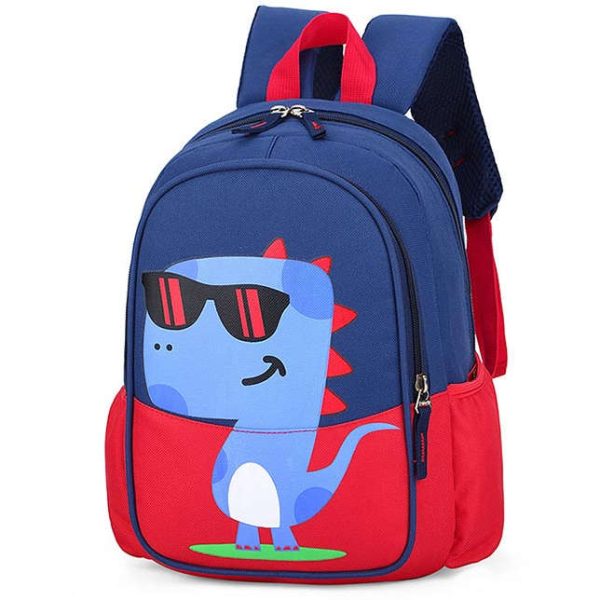 Pre-School Bag, Dinosaur Glasses Red